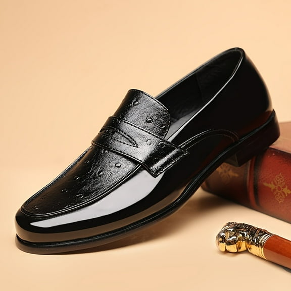 Business and leisure Men's plus size set wearing loafers, comfortable and fashionable all year round British style wear-resistant rubber Men's shoes 8675