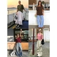 thumbnail image 5 of MOYIKO Womens Off The Shoulder Tops Oversized T-Shirts Short Sleeve Tees Summer Casual Fashion Clothes, 5 of 6
