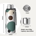 thumbnail image 7 of 20 Oz Geometric Shapes Pattern Coffee Tumbler Double Wall Insulated Stainless Steel Water Bottle | Metal Reusable Thermoses Flask with Cup Cap | Leak & Sweat Proof with Anti-Dust Lid, 7 of 7