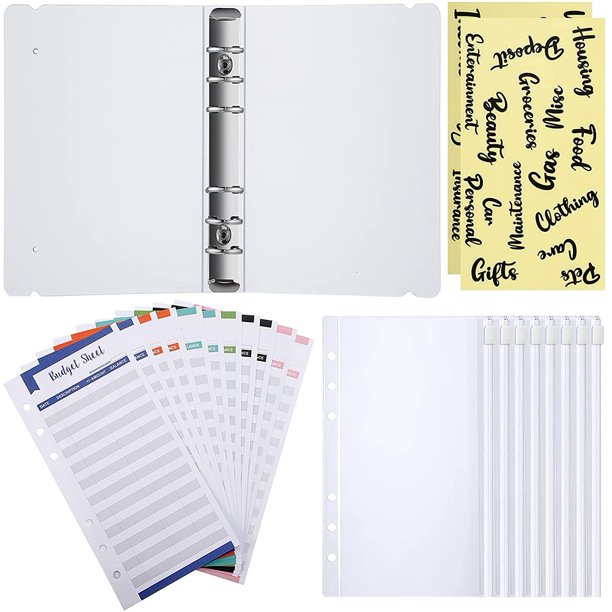 Tiabiaya A6 Budget Binder Envelopes 6Ring Binder Covers Are Suitable