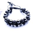 thumbnail image 2 of Pulsera de piedra natural para hombre, pulsera de lava negra, pulsera de piedra de ojo de tigre, pulsera de aceite esencial de yoga, regalo JM, 2 of 3