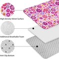 thumbnail image 5 of Lightpink Daisy Flower Purple Blooms Pattern Bathroom Rugs Sets 3 Piece,Toilet Cover Set,Absorbent Non Slip Bathroom Mats Sets with U-Shaped Contour Rug Toilet Rug Set, 5 of 5