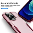 thumbnail image 4 of for iPhone 15 Pro Case, Dual Layers Shell Hard PC + Soft TPU Back Shell Heavy Duty Military Drop Protection Rugged Shockproof Hybrid Case for iPhone 15 Pro, Pink/Rose, 4 of 7