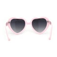 thumbnail image 4 of Iconic Large Bubble Heart Shape Cute Plastic Sunglasses Pink Smoke, 4 of 4