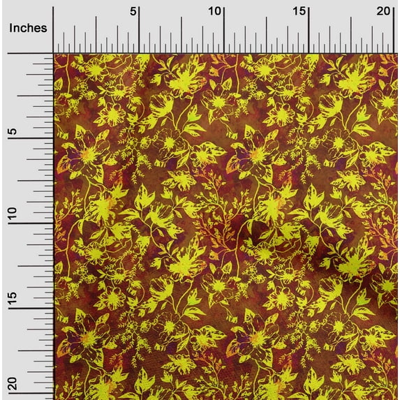 oneOone Cotton Poplin Brown Fabric Batik Sewing Material Print Fabric By The Yard 56 Inch Wide