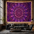 thumbnail image 6 of Mandala in Floral Filigree, Mystical Psychedelic for Meditation Enthusiasts, Ornamental Pattern Decor, Housewarming Gift, Tapestry Wall Hanging for Bedroom and Studio, 6 of 7