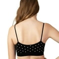 thumbnail image 4 of Coobie Seamless Bras for Women No Underwire Scoopneck Cami Bra 9012,Blk/Wht Polka Dot,Full Size, 4 of 6