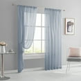 thumbnail image 5 of Dmlowu Sheer Curtains - Long Window Curtains for Living Room/Bedroom, Light Filtering Solid Color Sheer Curtain, 52x63 inch Curtains for Home Decor, 1 Pack, 5 of 7