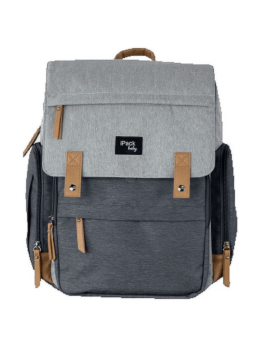 (2 pack) iPack Infant Unisex Carry All Backpack, Gray, 13" x 11.4" x 6.3"