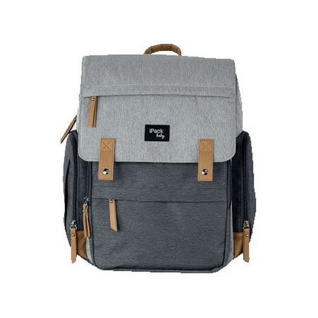 iPack Infant Unisex Carry All Backpack, Gray, 13" x 11.4" x 6.3"