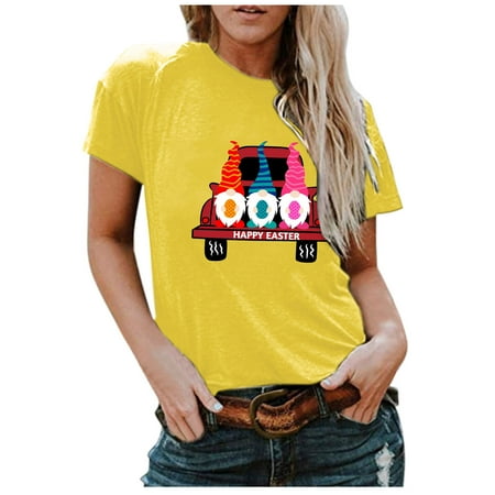 

Qufokar Maternity Clothes Sweaters for Fall Women Casual Shirts Summer Ladies Topseaster Printing Short Sleeve Homebasic Blouses Shirt