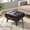 Black + Leather + Internal Storage, variant on SOULART Leather Storage Stool with Metal Legs & Handles, Modern Square Footrest Ottoman with Hidden Storage for Living Room, Black
