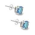 thumbnail image 2 of Swarovski Elements Aqua  March Birthstone Stud Earrings, 2 of 3