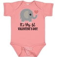 thumbnail image 3 of Inktastic 1st Valentines Day Baby Elephant Boys or Girls Baby Bodysuit, 3 of 5