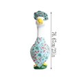 thumbnail image 3 of Porch Goose Christmas Outfit with Teal Holiday Print Headwrap and Wrapped Skirt Seasonal Outdoor Yard Decor Accessory for 19 To 23 Inch Statue Display, 3 of 7
