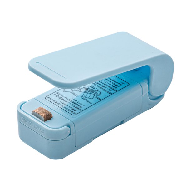 Yuarrent Dispositivos prácticos para almacenamiento de alimentos, minimáquina de sellado de bolsas térmicas, cierre de bolsas de comida para Electrodomésticos azul