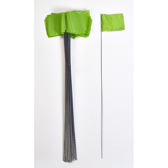 Mutual Industries 15901-39-21 Wire Marking Flags, 2.5"x 3.5"x 21", Green (Pack of 1000)