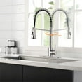 thumbnail image 6 of Cfowner Kitchen Faucet with Deck Plate Brushed Nickel, High Arc Single Handle Sink Faucet, Commercial Faucet for Bar Laundry, 6 of 6