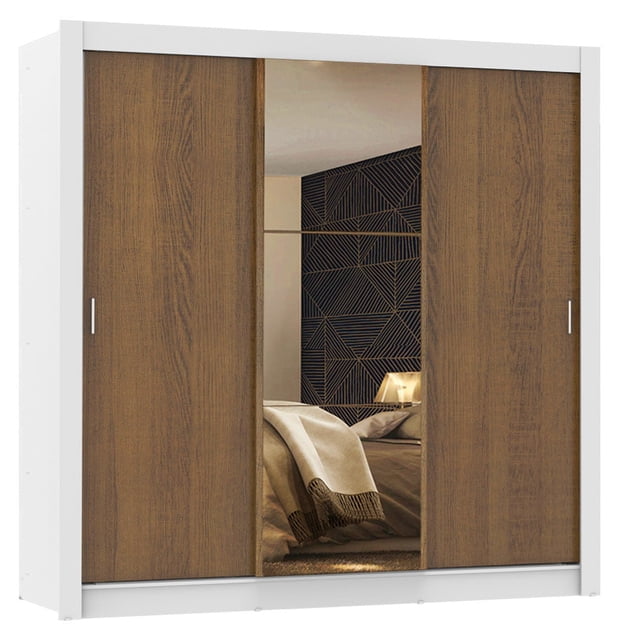 Ropero Closet Madesa Monaco 3 Puertas 1 con Espejo B/M 10931E