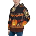thumbnail image 2 of Pofeuu Halloween Decoration Print Teenage Zipper Hoodie Sweatshirts Hooded Casual Jackets With Pocket For Boys Girls-Medium, 2 of 6