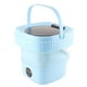 thumbnail image 2 of Lavadora plegable pequeña TPE y PP 100-240 V Deshidratador incorporado Mini lavadora de cubo portátil de 6 L para calcetines de ropa interior Azul Enchufe de EE. UU., 2 of 10