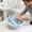 Blue, variant on Folding Plastic Laundry Tub with Built-in Scrubbing Board Space-Saving Collapsible Wash Basin for Home Laundry Travel Camping Bathroom Deep Capacity Sink,Pink