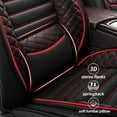 thumbnail image 6 of AOMSAZTO Seat Covers for Audi A3 2006-2024: Full Set 5 Seats Faux Leather Car Seat Cover Protector (2 Row 5 Seat, Black&Redline), 6 of 7