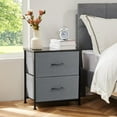 thumbnail image 3 of edx Nightstand Set of 2, Versatile Nightstand with 2 Drawers - Ideal for Bedroom, Living Room, Closet, Entryway, Grey, 3 of 8