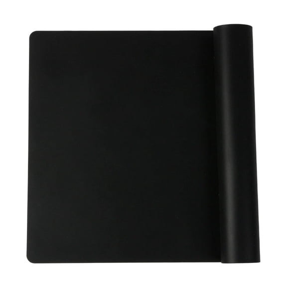 1Pcs Silicone Kitchen Counter Mat - Heat Resistant Non-Slip Placemat for Countertop Protector Baking Craft, 400X300X0.75Mm (Black)