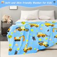 thumbnail image 2 of Construction Toys Gifts for Boys, Kids Throw Blanket, Soft Fleece Blanket for Kids Boys, Cozy Toddler Blanket for Boys Girls Birthday Gifts, Fuzzy Cute Blanket for Couch Bed Car 40"X50", 2 of 6