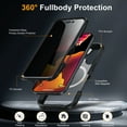 thumbnail image 5 of ANTSHARE For iPhone 16 Pro, with Built-in Privacy Screen Protector [Compatible with MagSafe], Anti-Peeping Magnetic Adsorption Full Body Double Protective Case For iPhone 16 6.1’’ Black, 5 of 6