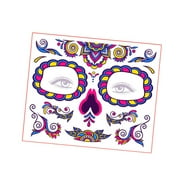 Abbraccia Halloween Face Sticker, Day of The Dead Face Sticker, Costume Accessory Party