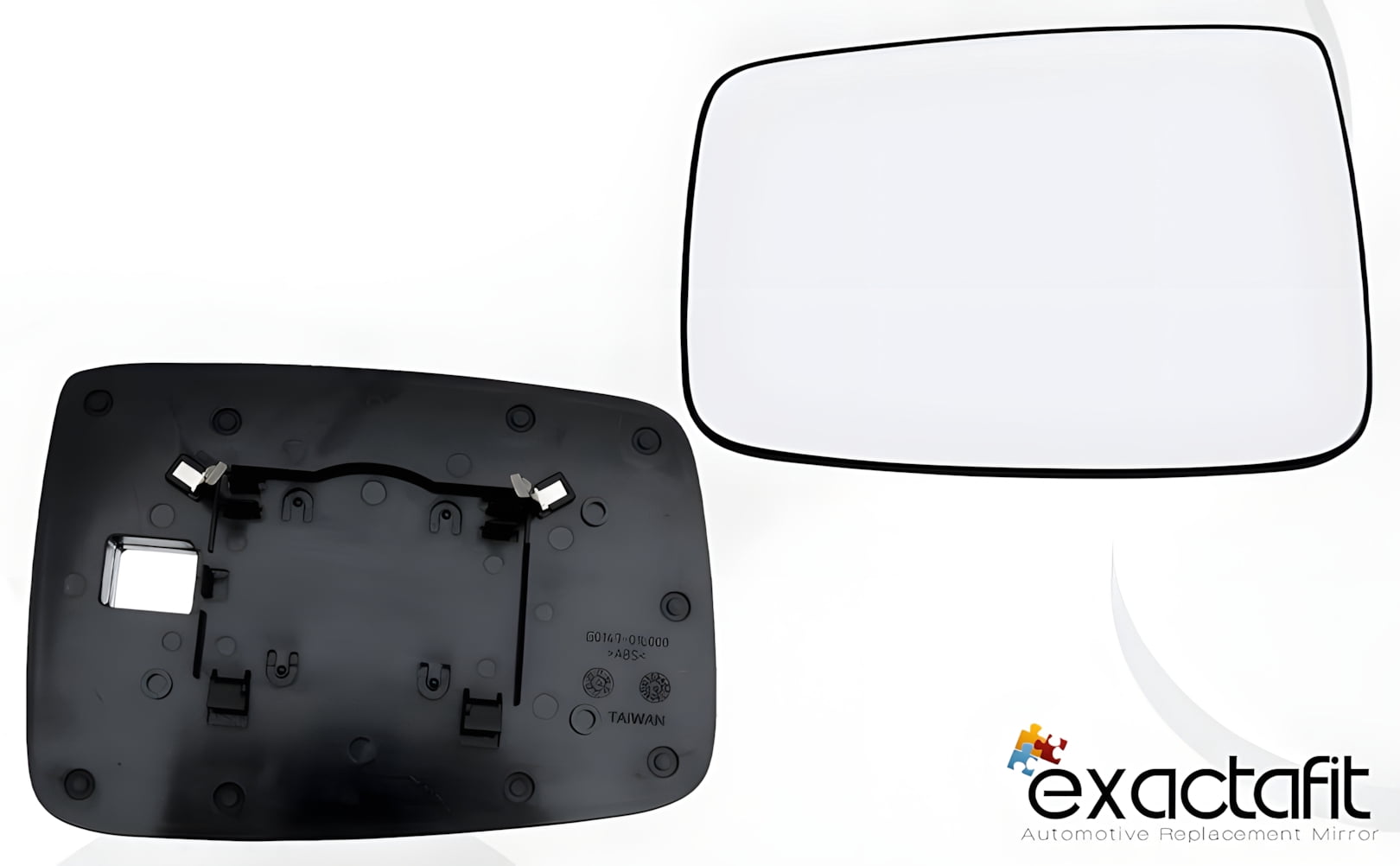 Rugged TUFF Driver Side Mirror Glass Replacement for 2009-2019 Dodge RAM 1500, 2500, 3500 (Non-Heated)