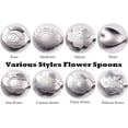 thumbnail image 2 of 9 Pcs Flower Spoon Coffee Teaspoon Set, Stainless Steel Tea Spoon for Tea Party Decorations (Silver), 2 of 6
