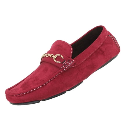 

Amali Mens Faux Suede Ecker Driving Moccasin Slip On Loafer Burgandy Size 11