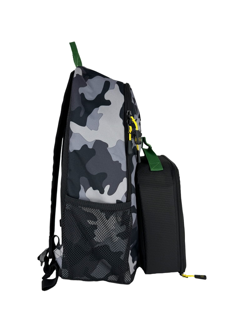 John Deere Boys' August 17" Laptop Backpack with Lunch Box, Black Camo -  Walmart.com