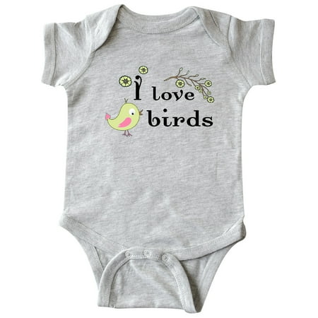 

Inktastic I Love Birds green Gift Baby Boy or Baby Girl Bodysuit