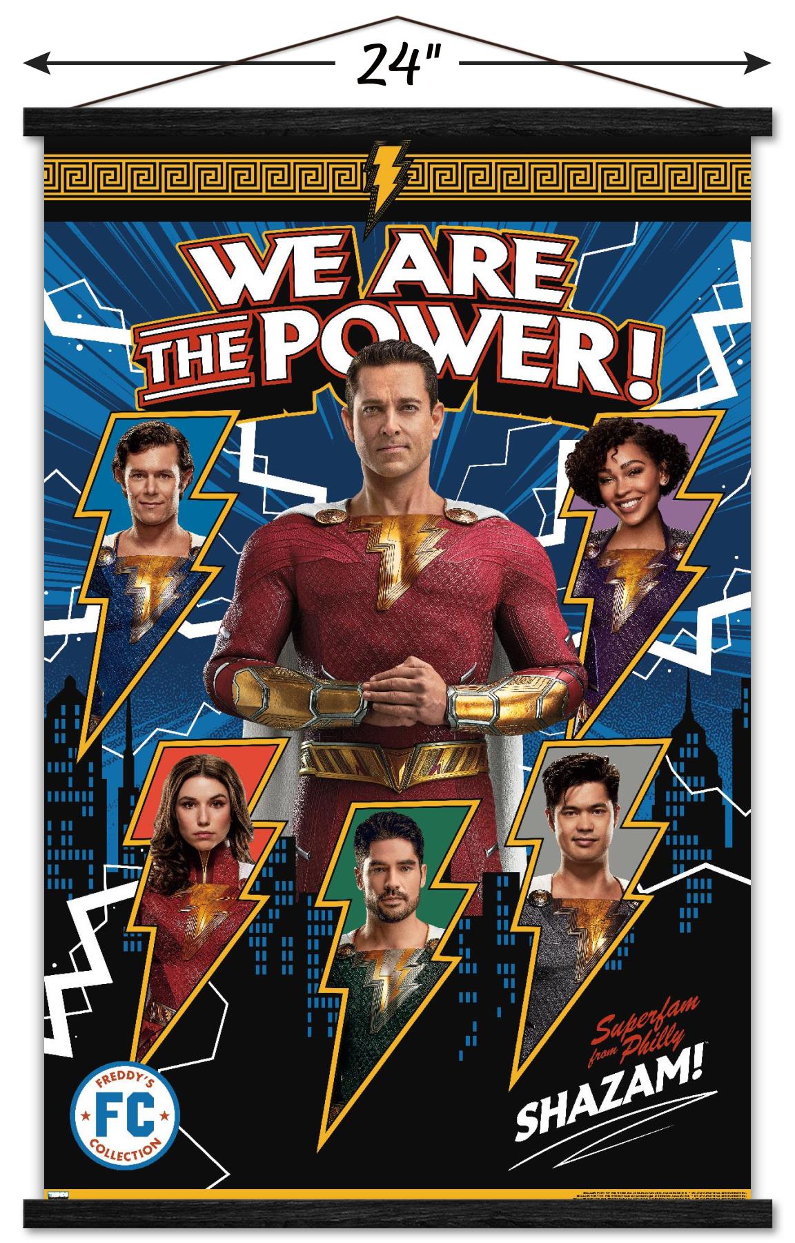 DC Comics Movie Shazam! Fury of the Gods - Family Wall Poster with Magnetic Frame, 22.375" x 34"