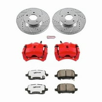 PowerStop Front Z26 Street Warrior Brake Pad and Rotor Kit with Red Powder Coated Calipers Fits: CHEVROLET Select Models KC1448-26