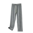 thumbnail image 2 of Women's Plus Size Plaid Pajama Pants Velvet Brushed Thermal Fleece Elastic Waistband Soft Sleepwear All-Day Comfort Lounge Pajamas, 2 of 5