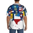 thumbnail image 5 of Lafuoo The Map Of United States Pattern Men's Cuban Collar Short Sleeve Shirt, Button-Down Resort Beach Pocket Shirt-XX-Large, 5 of 7
