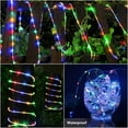 thumbnail image 5 of Honche Solar Rope Lights Outdoor Waterproof 33ft 100 LEDs Tube String Decoration Lighting Multi Color, 5 of 8