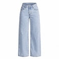 thumbnail image 2 of FEDPOP Girls Wide Leg Baggy Jeans, High Waisted Denim Pants with Pockets, Casual Y2K Loose Trousers for Kids, Blue, 8-14Y, 2 of 7