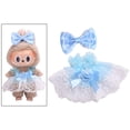 thumbnail image 1 of 2x Mini ropa de muñeca de 6 pulgadas, conjunto de falda de muñeca, decoración de tocado de lazo, vestido de ropa Adorable, ropa de muñeca de niña para azul, 1 of 9