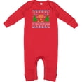 thumbnail image 2 of Inktastic My 1st Chrismukkah Sweater Style with Menorah and Trees Baby Romper Coveralls, 2 of 4