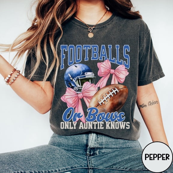 Footballs Or Bows Gender Reveal Shirt Football Gender Reveal Balls Or Bows Only Auntie Knows Keeper Of The Gender Auntie Gender Reveal Ideas