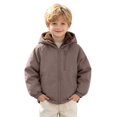 thumbnail image 3 of Toddler Boys Hooded Winter Jacket Lined Warm Zip Up Coat Water Outerwear with Pockets for Kids 18 Months‑8 Years, 3 of 8