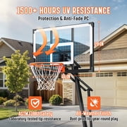 SERAY Basketball Hoop with 4.9-10 feet Height Adjustable for Kids/Adults, Portable Basketball Goal with 44 inch Backboard and 2 Wheels for Outdoor/Indoor Sports