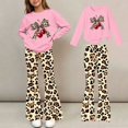 thumbnail image 2 of Cethrio Girls Graphic Outfit Sets, 2 Piece School Spring Fall Long Sleeve Girls' Clothing Sets Pink Size 7-8 T, 2 of 7