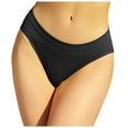 thumbnail image 2 of vigerkar Cotton Underwear for Women Sexy Low Rise Ribbed Hipster Breathable Soft Womens Bikini Panties Cheeky 2025 Black, M, 2 of 6
